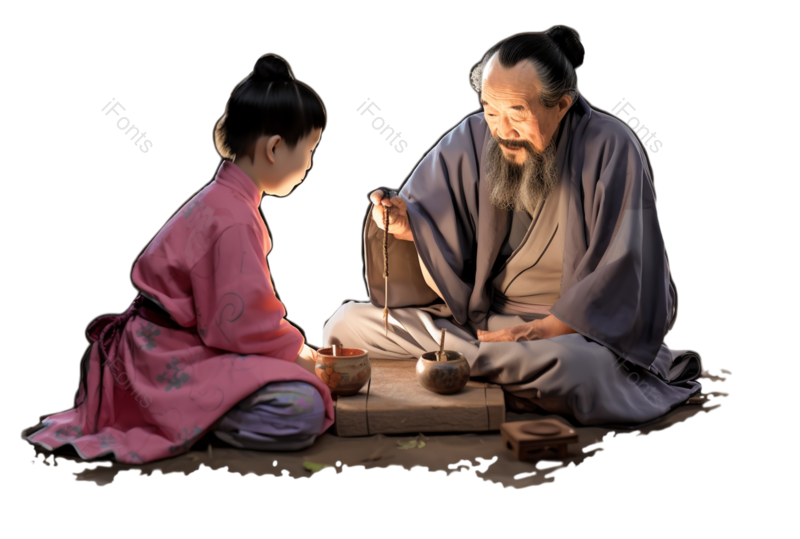 中药图片,小孩元素,PNG,免抠素材